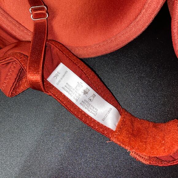 NWT Fredericks of Hollywood Rust Red Diana Push-Up Plunge Underwire Bra Size 38C - Picture 7 of 8